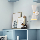 Hourglass Mid Century Sconce Black/White