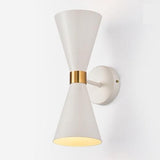 Hourglass Mid Century Sconce Black/White
