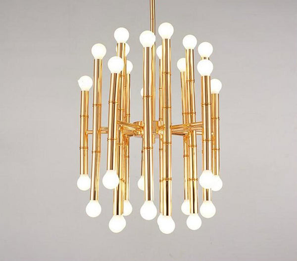 multi-head gold modern chandelier
