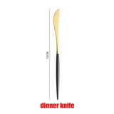 Black Silver/Gold Tablewear Stainless Cutlery