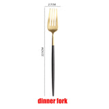 Black Silver/Gold Tablewear Stainless Cutlery