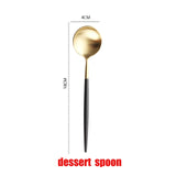 Black Silver/Gold Tablewear Stainless Cutlery