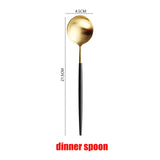 Black Silver/Gold Tablewear Stainless Cutlery