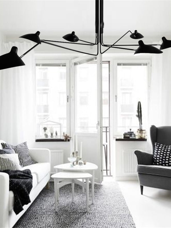 black modern chandelier