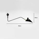 one head black wall lamp serge mouille