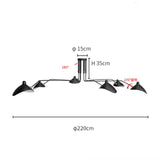 size black serge mouille modern chandelier