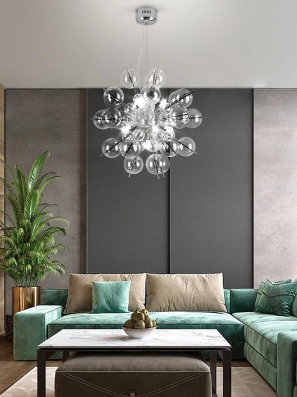 glas globe molecular retro chandelier light