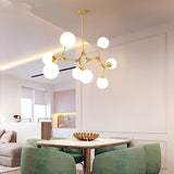 gold globe chandelier