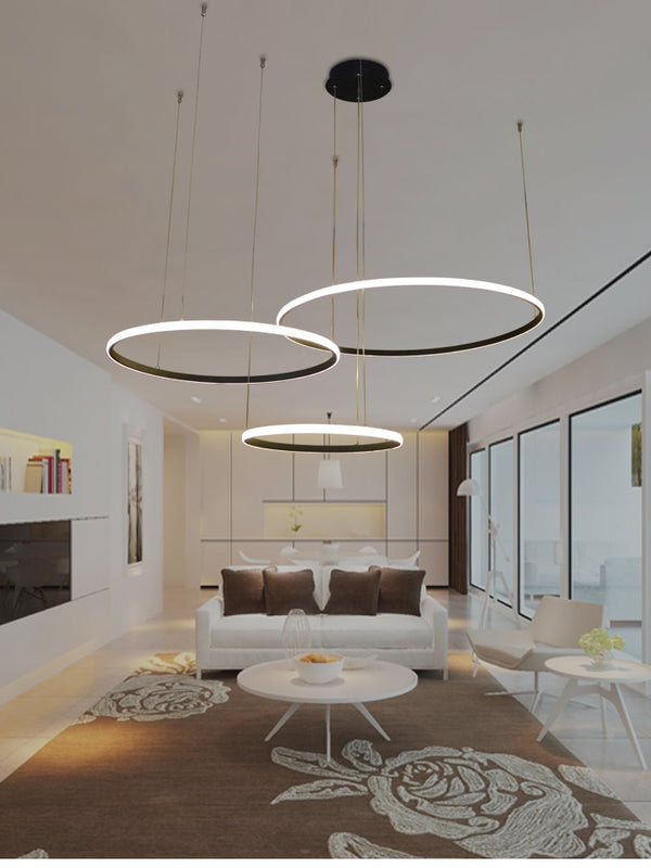 Led Chandelier Light Circle Rings