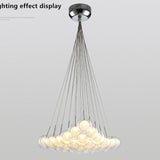 modern steel wire and glass balls bouquet chandelier