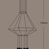 minimalist big black chandelier