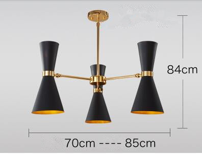 3 light hourglass black and gold light