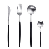 Black Silver/Gold Tablewear Stainless Cutlery
