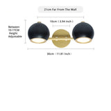 2 Light Gold and White Vanity Sconce