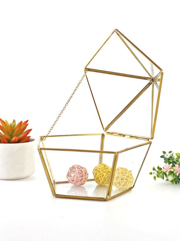 Golden Vintage Decorative Jewelry  Box