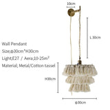 Cotton Tassel Bohemian Sconce