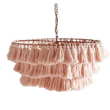 Pink Tassel Boho Chandelier