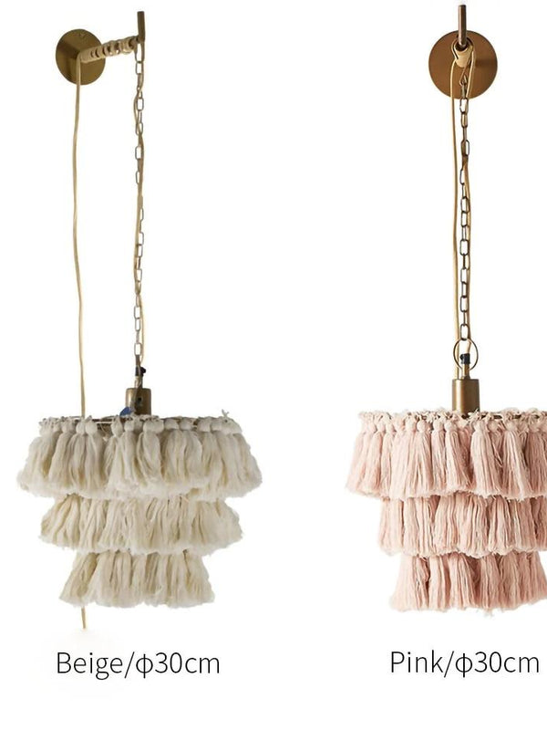 Cotton Tassel Bohemian Sconce