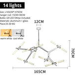 Herringbone Contemporary LED Chandelier