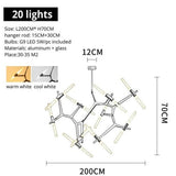 Herringbone Contemporary LED Chandelier