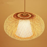 wicker pendant light with inner light shade