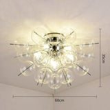 glas globe molecular flush mount light
