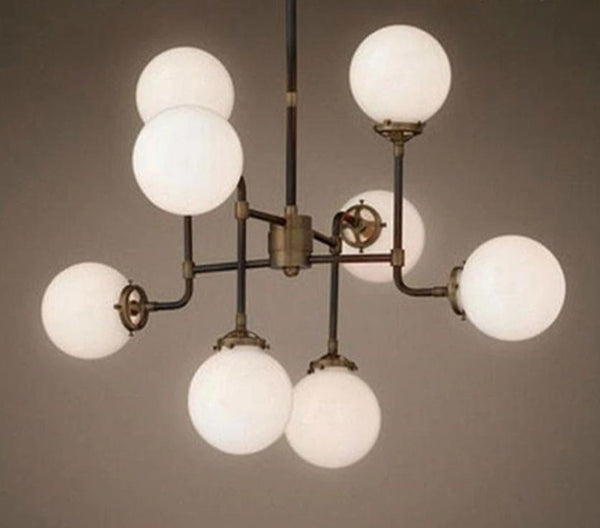 Sigma Bistro Milk Frosted Glass Chrome and Bronze finishes