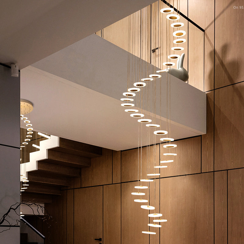 Tapa Modern LED Cascade Chandelier – LUMIN LAMP HOUSE