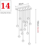 Modern Crystal Glass Ball Staircase Lamp