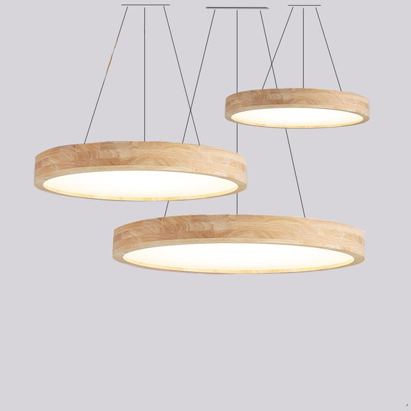 Modern Wood Suspension Luminaire