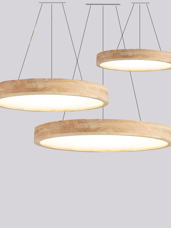 Modern Wood Suspension Luminaire