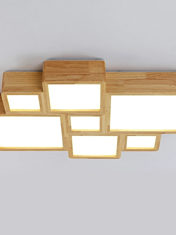 Modern Wood  Flush Mount Ceiling Light