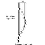Contemporary LED Crystal Chandelier Staircase Lighting