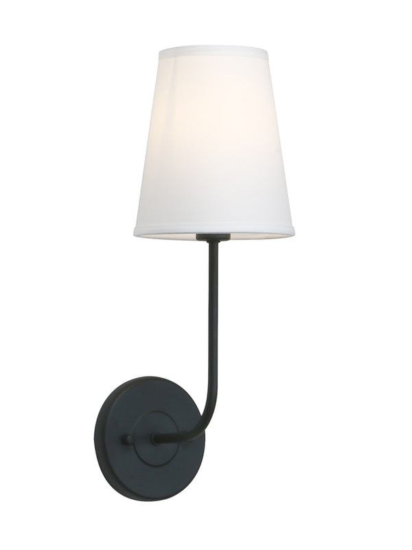 PINO Single classic Cuntry Sconce with  White Fabric Shade