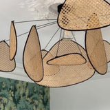 BALI Whicker Caned Rattan Chandelier