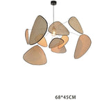 hand made wicker panel chandelier light