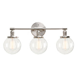 3 LIGHT BRUSHED BRASS VANITY LIGHT VINTAGE STYLE