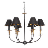 Black Retro Iron Led Chandeliers