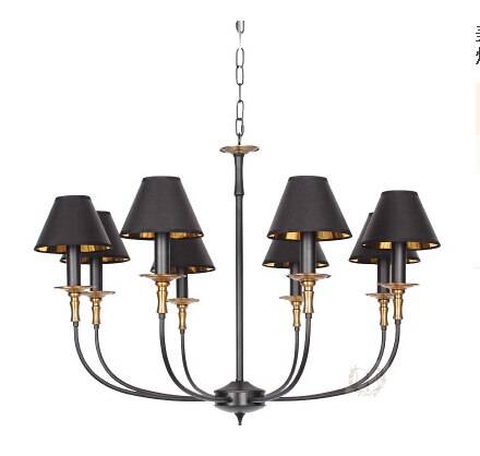 Black Retro Iron Led Chandeliers