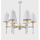 Modern Luxury White / Black Fabric ShadesChandelier