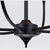 Black Retro Iron Led Chandeliers
