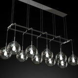 black industrial wire cage 10 globe chandelier