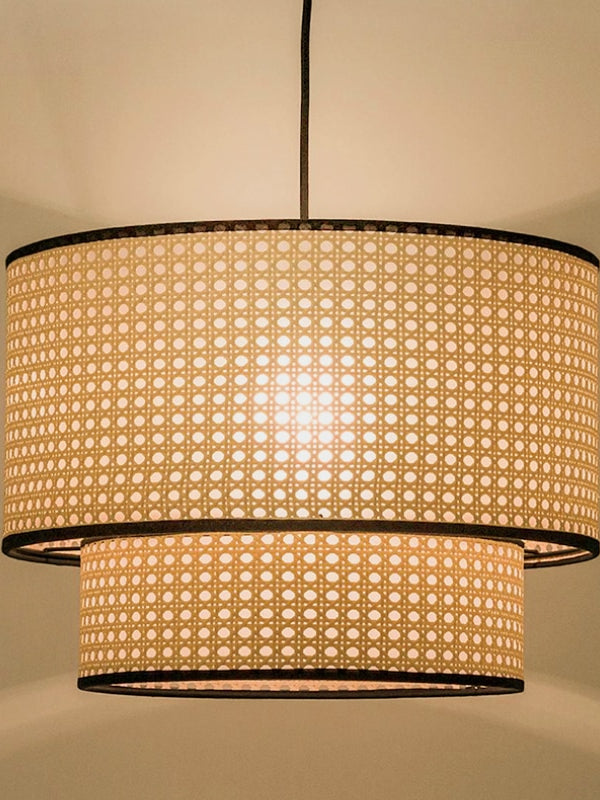 SAMUI Caned Rattan Chandelier