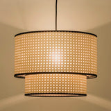 SAMUI Caned Rattan Chandelier