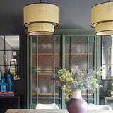 SAMUI Caned Rattan Chandelier