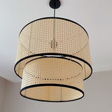 SAMUI Caned Rattan Chandelier