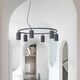 LUPS 6 Head Round Nordic Spot Chandelier