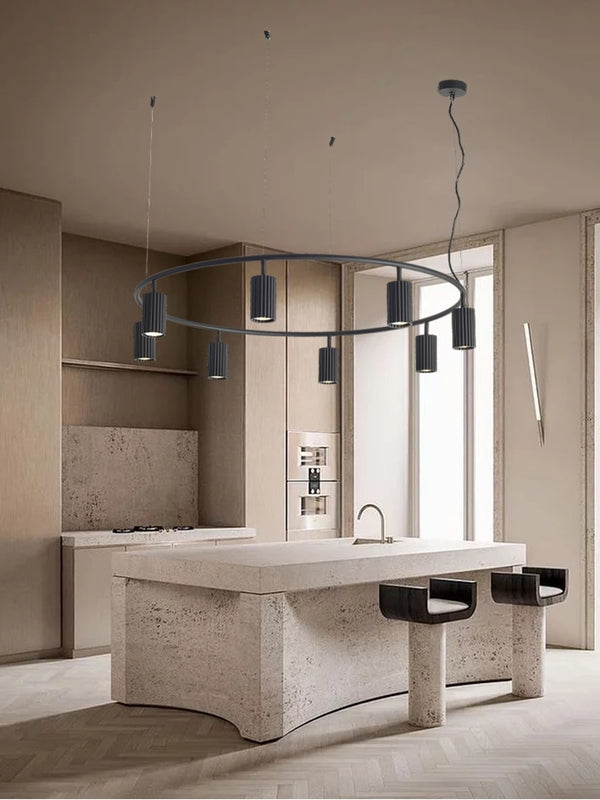 LUPS 8 Head Round Nordic Spot Chandelier