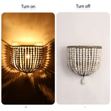 NAVYA Vintage Wood Bead Sconce