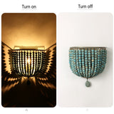 NAVYA Vintage Wood Bead Sconce